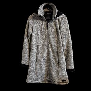 Hooded Calvin Klein Performance Activewear Gray Long Sweat Jacket Women’s Size M